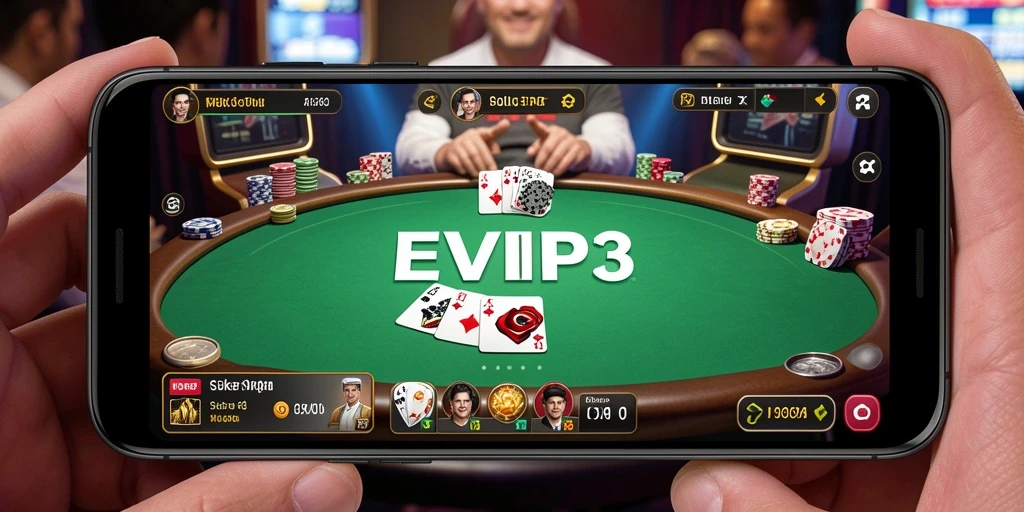 Tampilan gameplay Poker yang intens dan menarik di EVIP3.