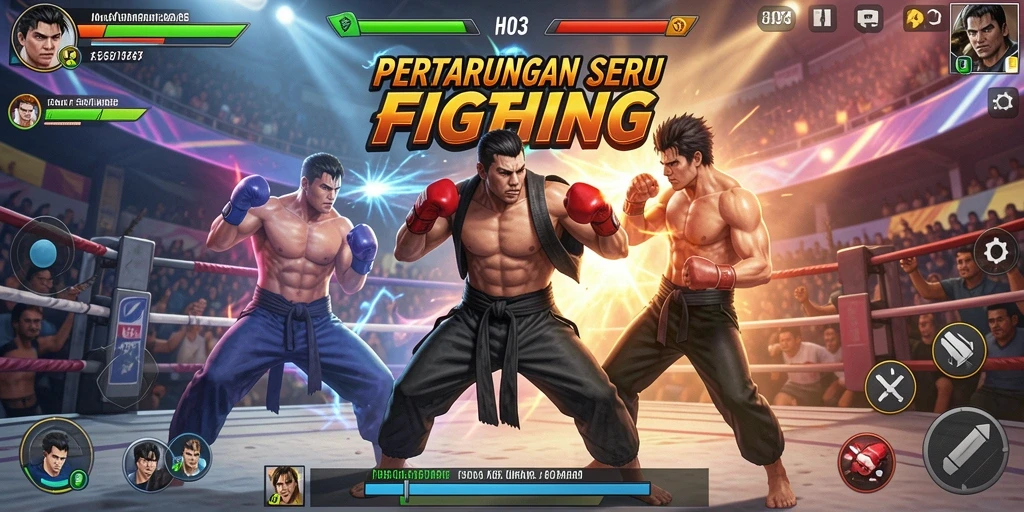 Tampilan gameplay seru dalam pertarungan HO3.
