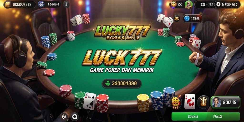 Tampilan gameplay seru di LUCKY777 saat bermain Poker.