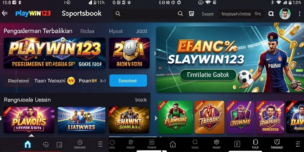 Screenshot <strong>PLAYWIN123</strong> menunjukkan pengalaman taruhan olahraga secara langsung yang mendebarkan.