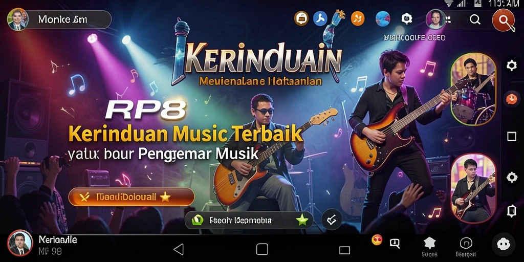 Tampilan gameplay RP8 yang menyenangkan dan interaktif dengan musik.