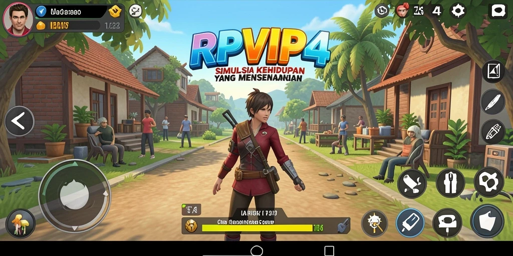 Tampilan gameplay RPVIP4 dengan interaksi karakter yang menarik.