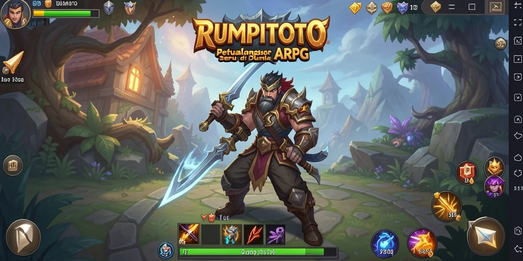 Screenshot dari gameplay RUMPITOTO yang memperlihatkan aksi seru ARPG.
